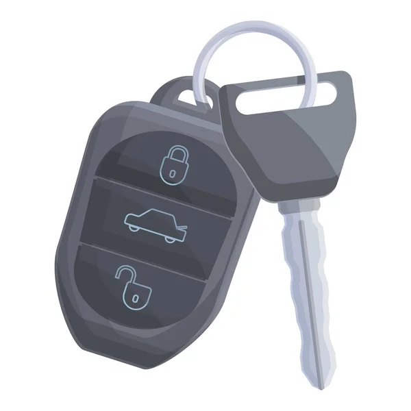 Theft car alarm key icon cartoon vector. Remote system — ストックベクタ
