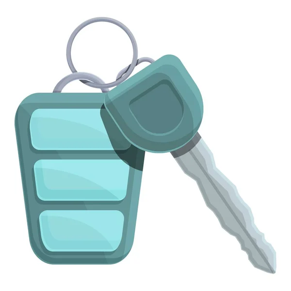New car alarm key icon cartoon vector. Auto system — Stockvector