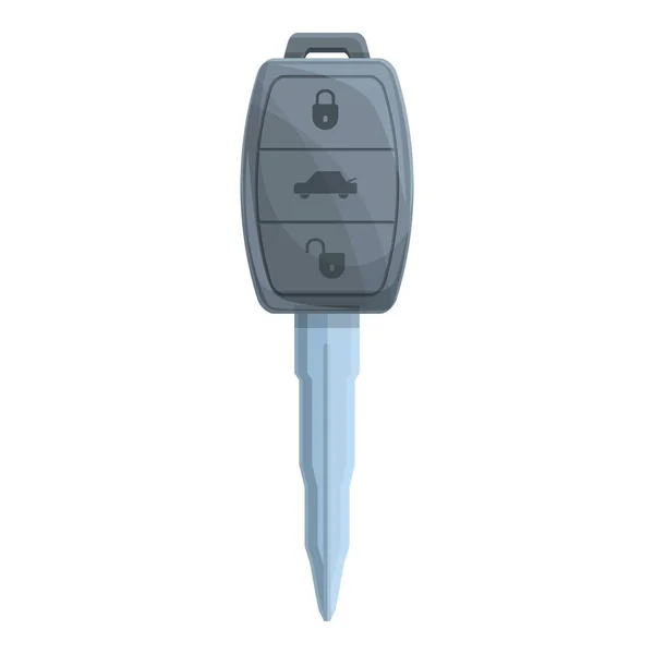 Start car alarm key icon cartoon vector. Remote system — Image vectorielle