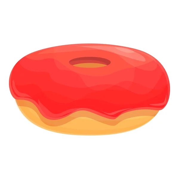 Cream donut icon cartoon vector. Sugar cake — Stock Vector