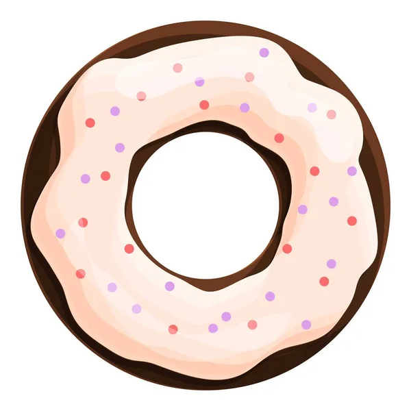 Confectionery donut icon cartoon vector. Sugar cake —  Vetores de Stock