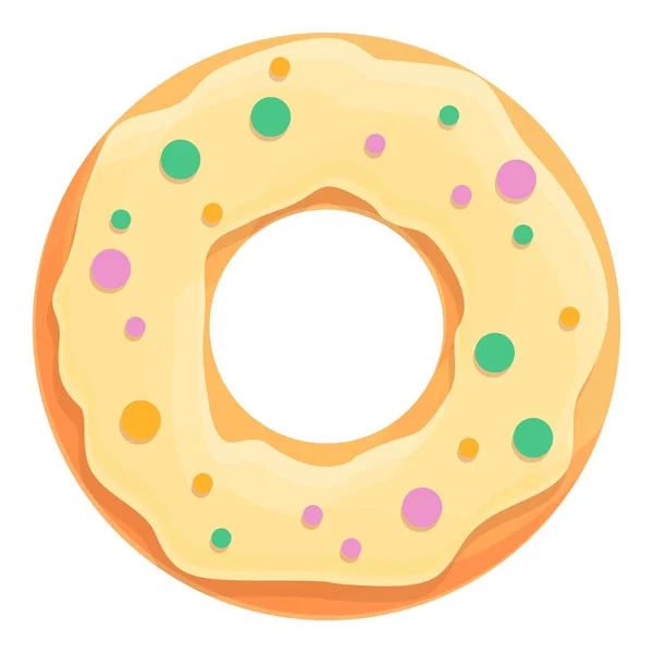 Bakery donut icon cartoon vector. Sugar cake — Vector de stock