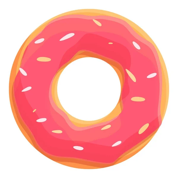 Donut dessert icon cartoon vector. Sweet sugar — Vector de stock