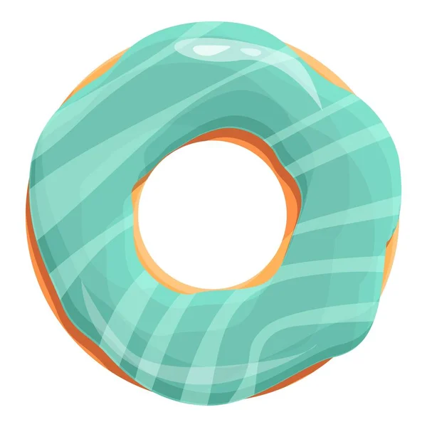 Coffee donut icon cartoon vector. Cake food - Stok Vektor