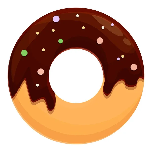 Donut bake icon cartoon vector. Sugar cake — Vector de stock