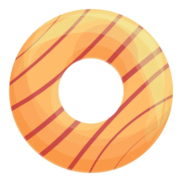 Dough donut icon cartoon vector. Sugar cake — Vector de stock