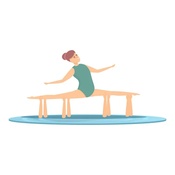 Synchronized swimming team icon cartoon vector. Synchro swim — Wektor stockowy