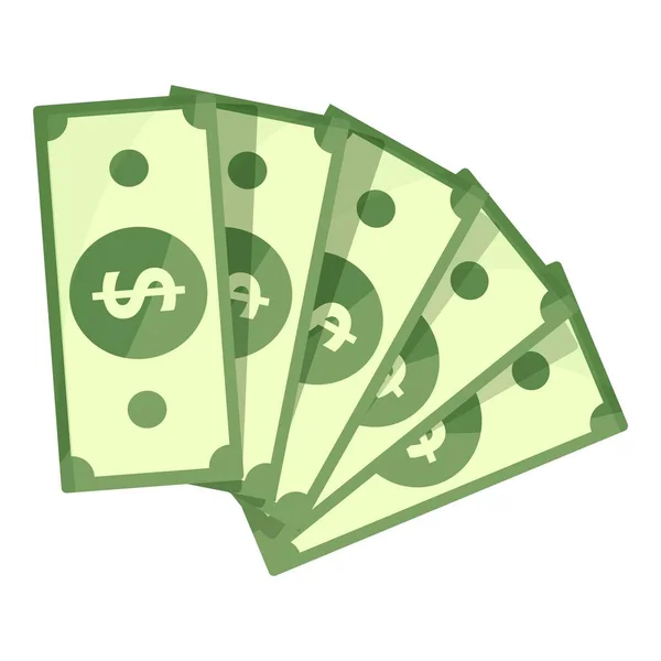 Money icon cartoon vector. Stack of dollar — Vetor de Stock