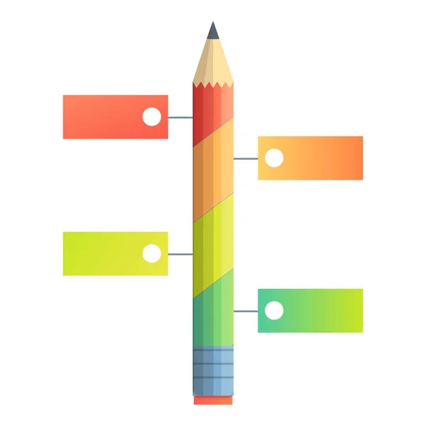 Educational pencil icon cartoon vector. Creative idea — Stockvektor