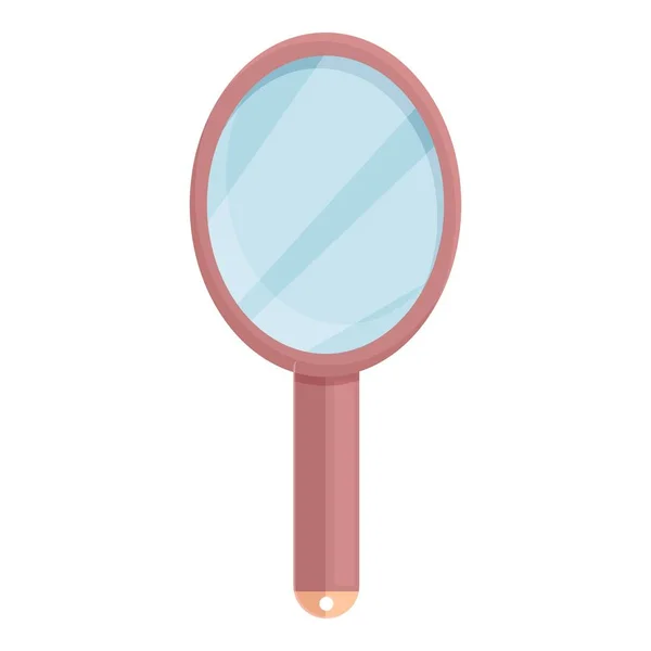 Handle mirror icon cartoon vector. Small mirror - Stok Vektor