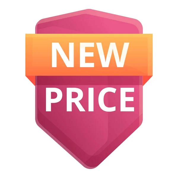 New price offer icon cartoon vector. Label tag — Stockvektor
