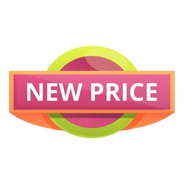 New price coupon icon cartoon vector. Sale sticker — Vector de stock