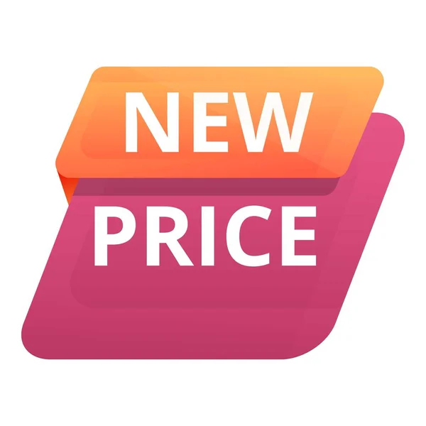 Corner new price icon cartoon vector. Discount coupon — Stockový vektor