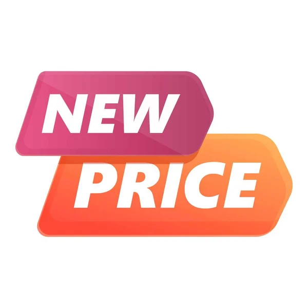 Flash new price icon cartoon vector. Label tag — 图库矢量图片