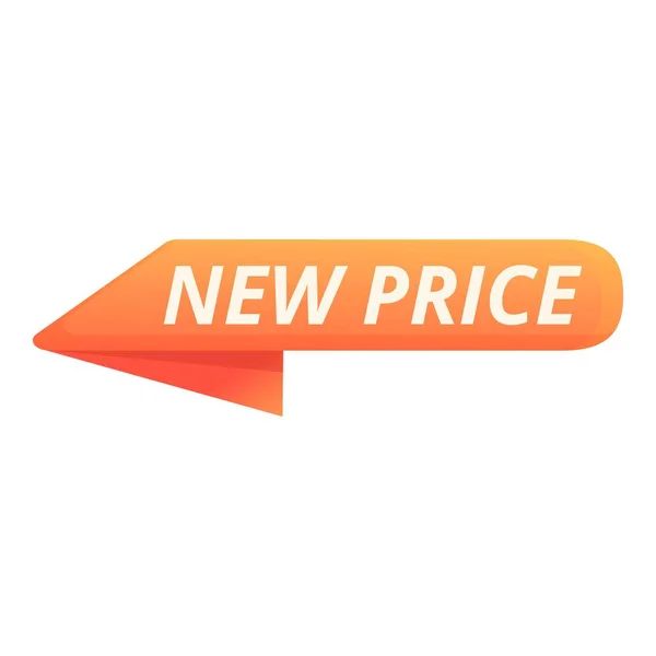 New price mark icon cartoon vector. Tag label — Vetor de Stock