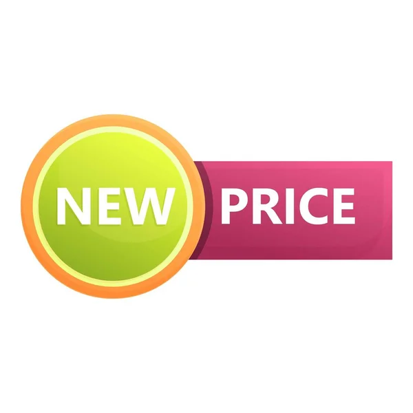 Business new price icon cartoon vector. Label tag — Stockvektor