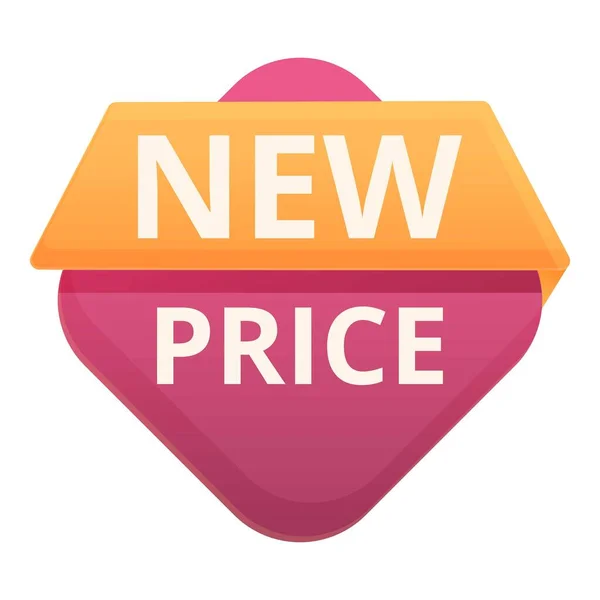 Vibrant new price icon cartoon vector. Label tag — Stockvektor