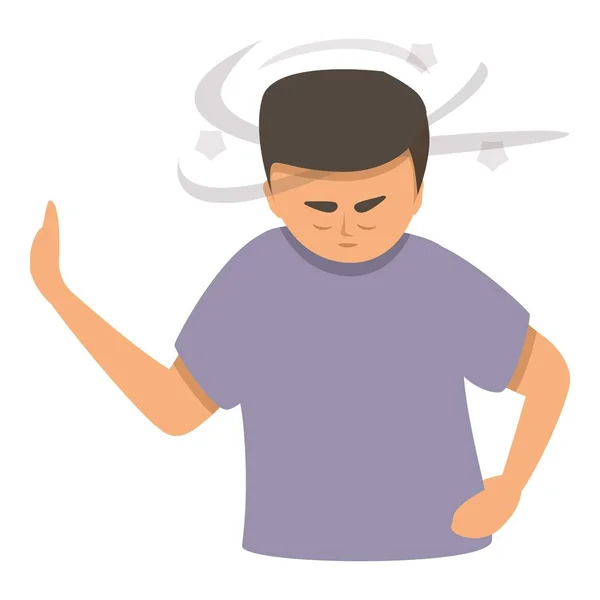 Head pain icon cartoon vector. Brain dizziness — Vetor de Stock