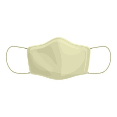 Breathing mask icon cartoon vector. Medical face wear