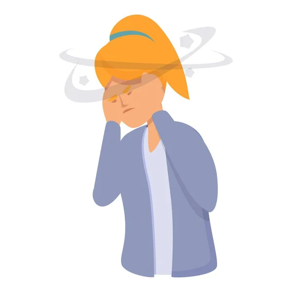 Neurology headache icon cartoon vector. Brain pain — Stock vektor