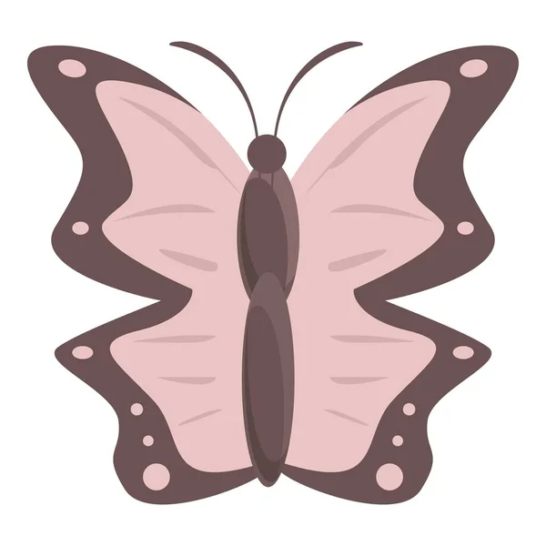 Pink butterfly icon cartoon vector. Wing flying — Vector de stock