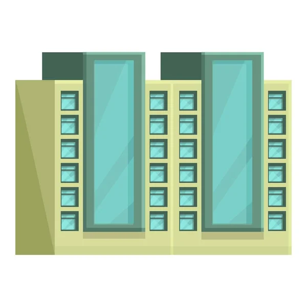 Multistory residence icon cartoon vector. Building apartment — стоковый вектор