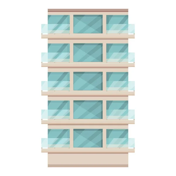 Business multistory icon cartoon vector. Building apartment — Image vectorielle
