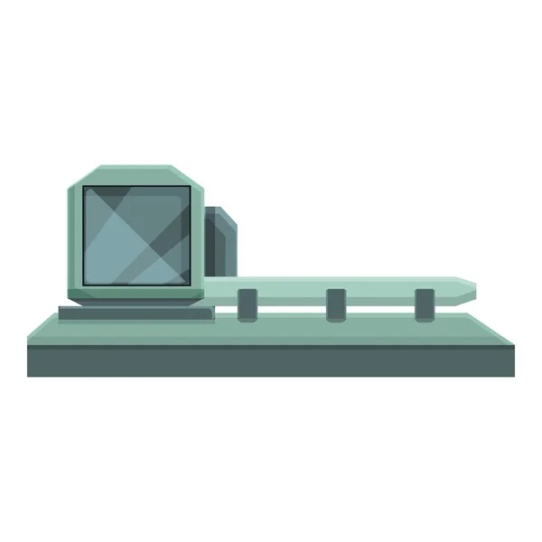 Factory line icon cartoon vector. Cnc equipment — Vetor de Stock