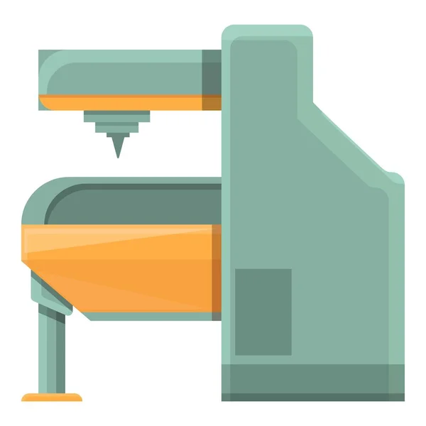 Cnc equipment press icon cartoon vector. Hydraulic mill - Stok Vektor