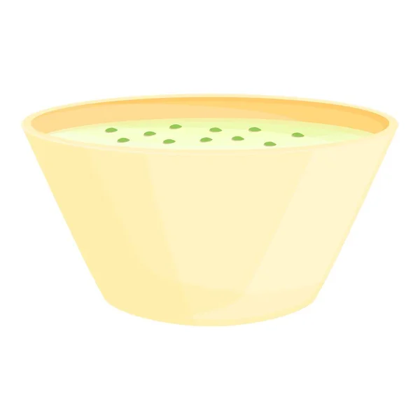 Cream soup dish icon cartoon vector. Hot bowl — Vettoriale Stock