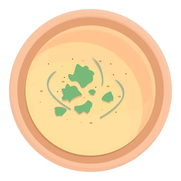 Parsley cream soup icon cartoon vector. Hot dish — 스톡 벡터