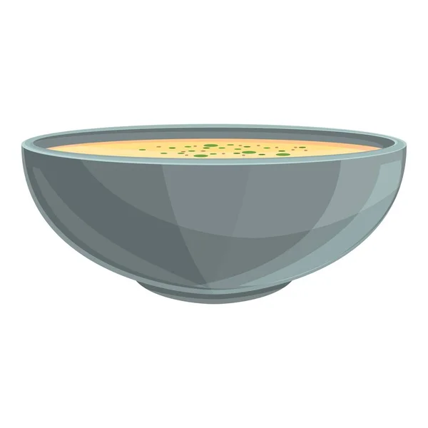 Beetroot crema icono de la sopa vector de dibujos animados. Placa de plato caliente — Vector de stock