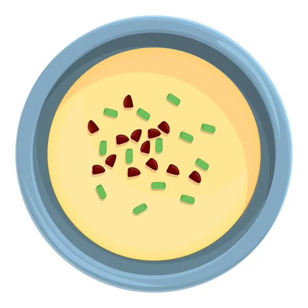 Water cream soup icon cartoon vector. Vegetable bowl — Vettoriale Stock