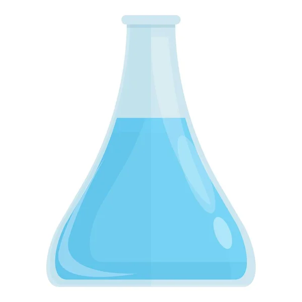 Medical flask icon cartoon vector. Chemistry lab — Stock Vector
