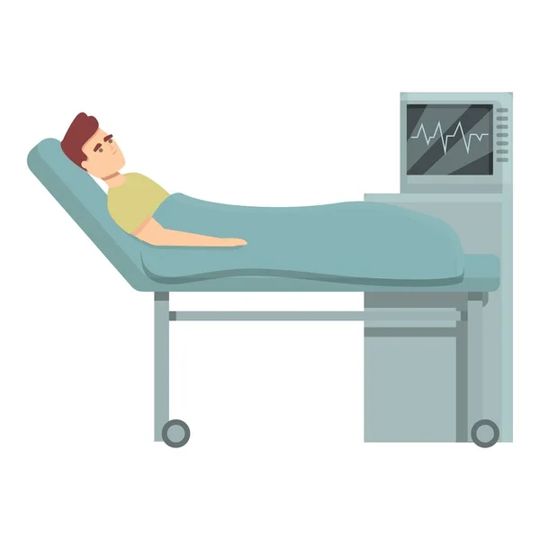Heart examination icon cartoon vector. Patient health — Stockvector