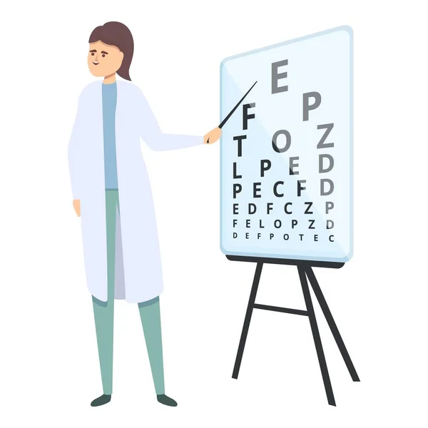 Optometrist icon cartoon vector. Eye ophthalmology — Stock Vector