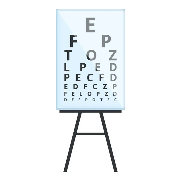 Vision test board icon cartoon vector. Eye examination — Stock Vector