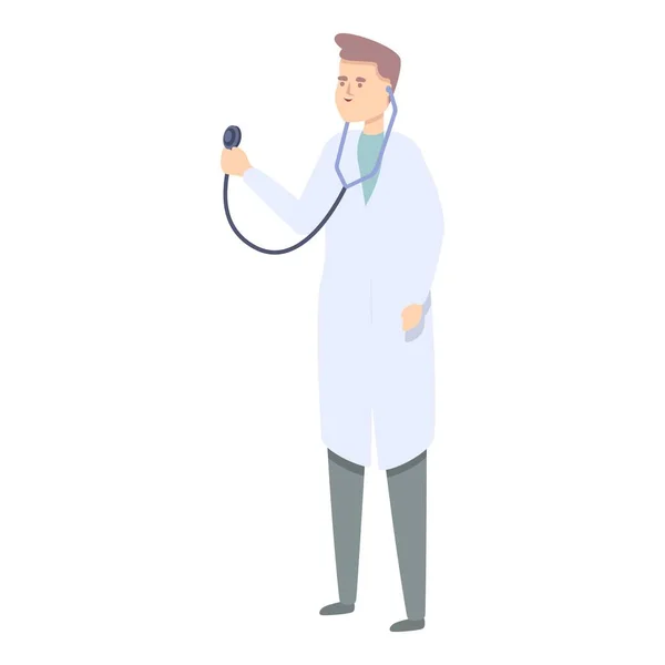 Family doctor icon cartoon vector. Health patient — Stock Vector
