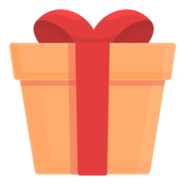 Gift package icon cartoon vector. Present box — Vector de stock