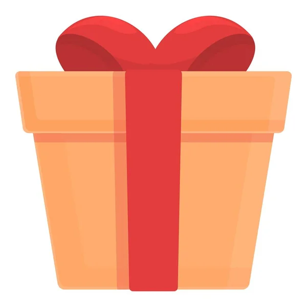 Gift package icon cartoon vector. Present box — стоковый вектор