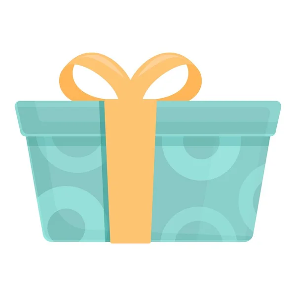 Ribbon gift box icon cartoon vector. Present package — Stockvektor