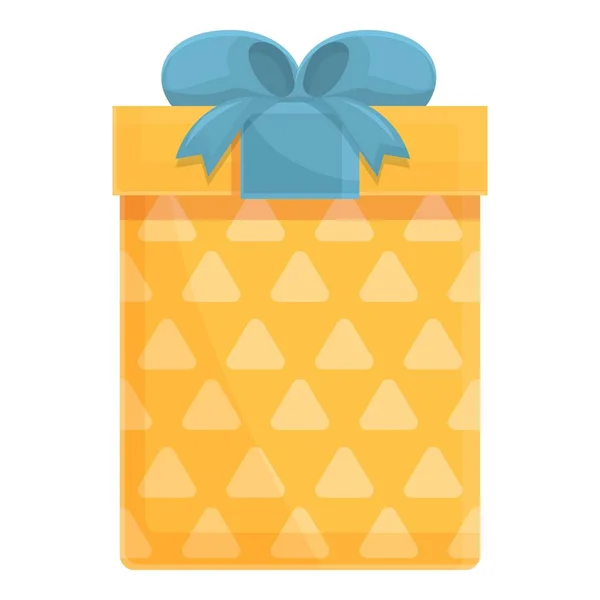 Bow giftbox icon cartoon vector. Gift box — Vector de stock