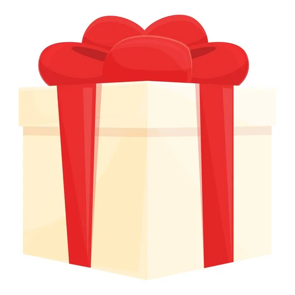 Celebration gift icon cartoon vector. Present box — Stockvektor
