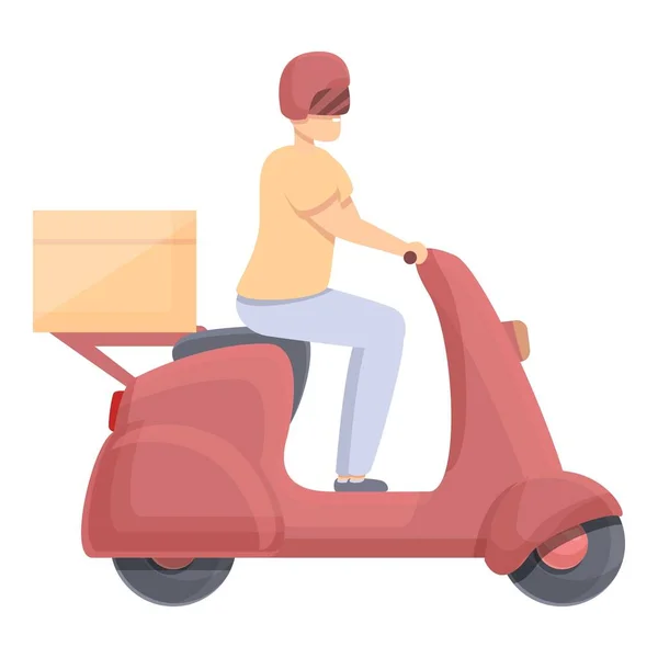 Restaurant courier icon cartoon vector. Delivery man — 图库矢量图片