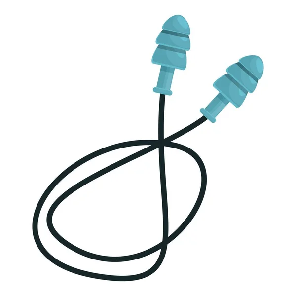 Sport earplugs icon cartoon vector. Noise protection — Stock Vector