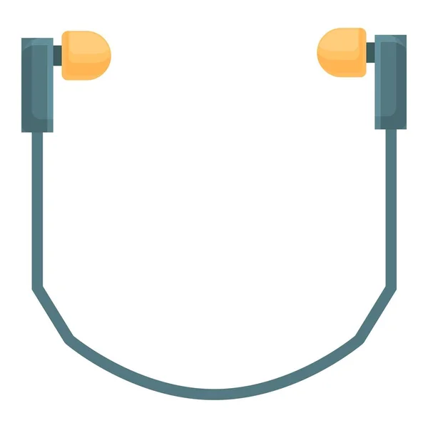 Hunter earplugs icon cartoon vector. Ear protection - Stok Vektor