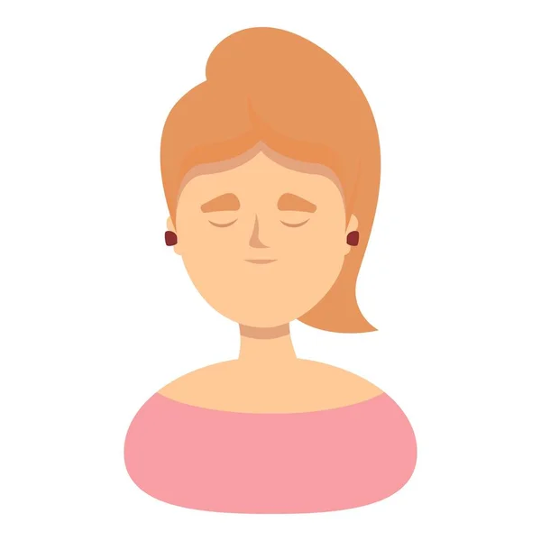 Woman with earplugs icon cartoon vector. Ear protection — 스톡 벡터