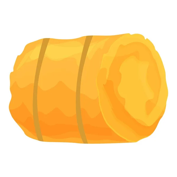 Bale hay roll icon cartoon vector. Straw haystack — Wektor stockowy