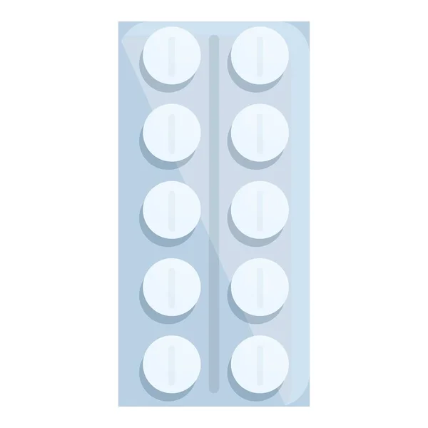 Pill blister icon cartoon vector. Panic stress — Vetor de Stock