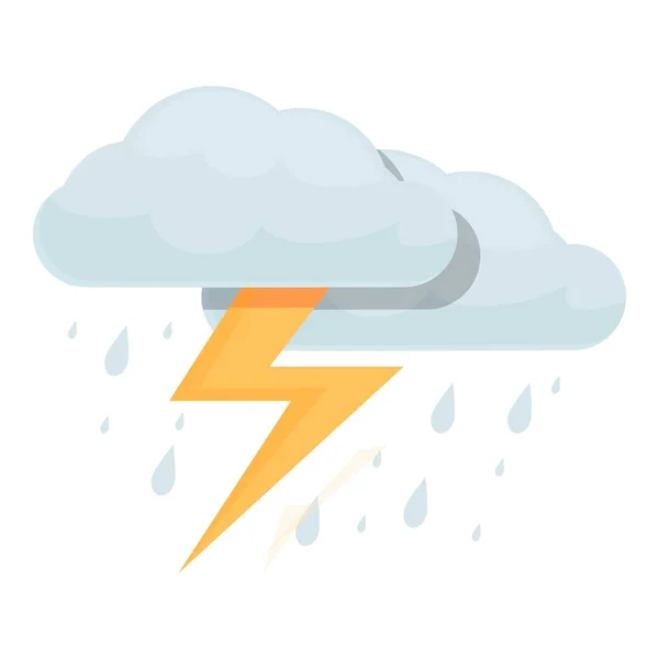 Thunderstorm icon cartoon vector. Thunder lightning — 스톡 벡터